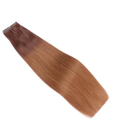 Tape In Hair Extensions #2/8 Ombre - 60cm - 100% Remy Real Hair - 60 Tresses 2.5g Each - Novon Hair Extensions - Buy Online on GoSupps.com
