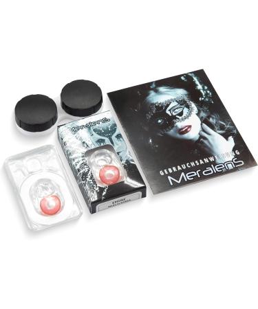 Emine Pink White Colored Contact Lenses - Manga Anime (2 Pack) | Soft 12 Monthly Lenses + Free Container | Perfect for Halloween & Carnival - Buy Online on GoSupps.com