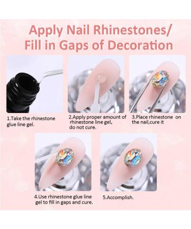 Nail Rhinestone Glue Gel Solid Nail Glue Gel Nail Glue Extra Strong Nail Builder Gel Nail Glue for Press on Nails Nail Bond Glue Soak Off Gel Clear No Wipe Adhesive Nail Extension Glue Nail Glue 5ml - Buy Online on GoSupps.com
