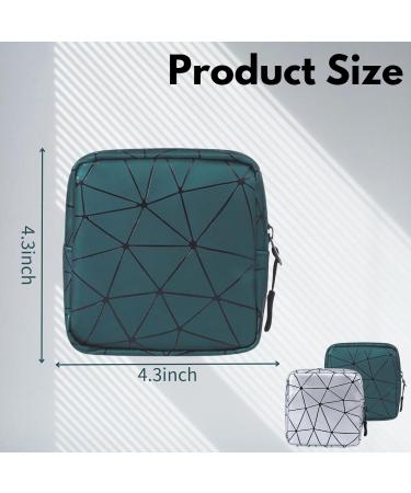 Omzsxk Tampon Storage Bags - Portable Zippered Menstruation Bags for Women & Girls (2 Pack: Green & Silver) - Buy Online on GoSupps.com