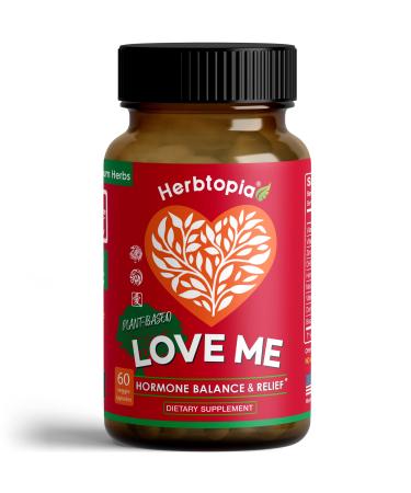 Love Me Menopause Supplements for Women - Support Hormone Balance for Women Hot Flashes Happy Flow Yin Energy Boost & Mood Swing w/DHEA Maca Horny Goat Weed Vitex Black Cohosh Dong Quai