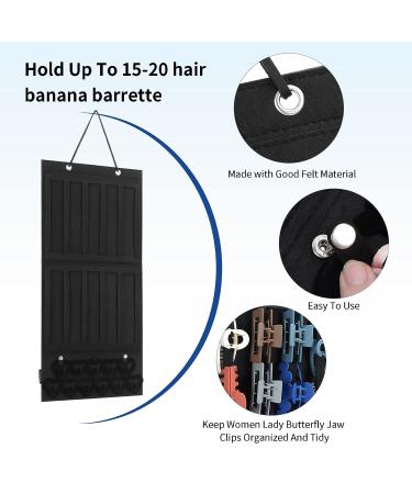 Hanging Hair Claw Clips Organizer for Women and Girls - Black Display Stand Holder - Buy Online on GoSupps.com