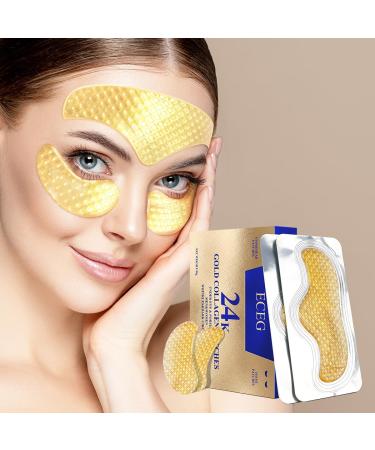 ECEG Forehead Wrinkle & 24K Gold Eye Patches - 15 PCS Collagen Facial Patches for Dark Circles, Eye Bags & Fine Lines | Anti Wrinkle & Forehead Line Remover with Natural Ingredients - Buy Online on GoSupps.com