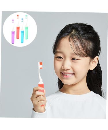 Marmerdo 4-Piece Travel Toothbrush Set - Foldable Miniature and Durable for Camping & Household Use | Premium Tongue Cleaner & Travel Accessories - Buy Online on GoSupps.com
