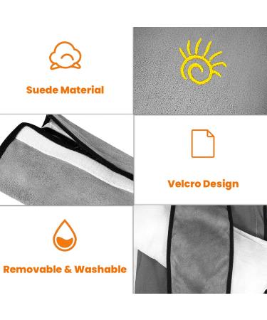 Zeyou Children Seat Belt Pads Set | 2 pcs Removable Car Seat Belt Shoulder Pads & Pillows | Gray Safety Cushions for Kids in Car & Stroller - Buy Online on GoSupps.com