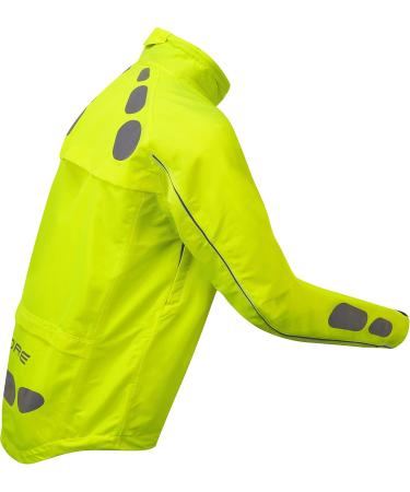 Ettore Waterproof Breathable Men's Cycling Jacket - High Visibility Hi-Vis Yellow - Night Eagle II - Size L | International Shipping Available - Buy Online on GoSupps.com