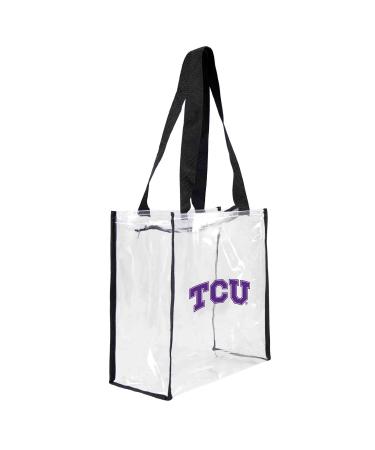 Littlearth NCAA Clear Square Stadium Tote TCU Horned Frogs