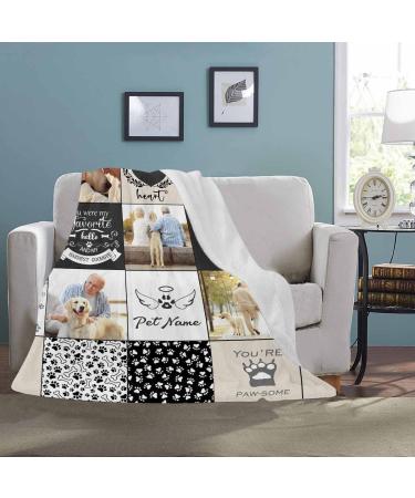 Personalized Dog Blanket | Pet Loss Memorial Gift | 30x40 Inches | Custom Photo Blanket - Buy Online on GoSupps.com