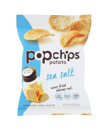 Popchips: Sea Salt Potato Chips 0.8 oz, 24 bags