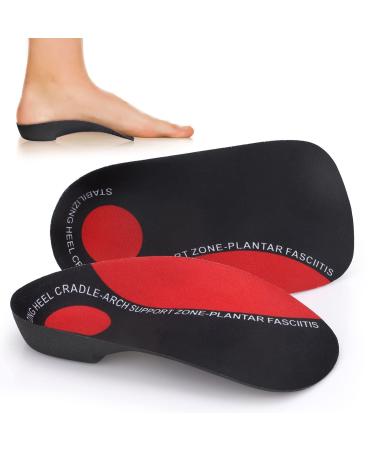 Orthotic Insoles 3/4 High Arch Support Shoe Inserts Insoles for Women and Men Orthotic Insoles Support for Plantar Fasciitis Flat Feet Over-Pronation Heel Pain Heel Spur (9-12 UK) Large(9-12 UK)