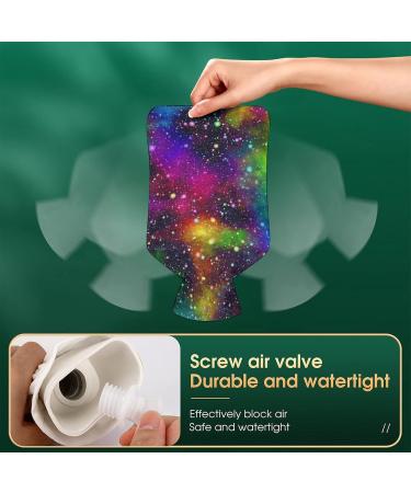 Colorful Starry Sky Hot Water Bottle with Plush Cover - Hand Warmer for Adults & Kids (26.5x15.3cm) | International Shipping Available - Buy Online on GoSupps.com