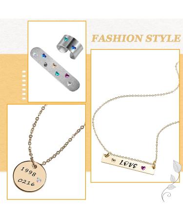 DIY Metal Stamping Kit with 2600 Multi Colored Rhinestones - Jewelry Design Stamps for DIY Crafts - 6 Sizes - Buy Online on GoSupps.com