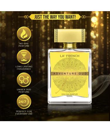 DJ Adventure Oud Parfum Intense Perfume for Men & Women 100ml Eau De Parfum Arabic & French Fragrance Notes with Oud Amber Musk Patchouli Bergamot & Cardamom Long Lasting Fragrance Scent - Buy Online on GoSupps.com