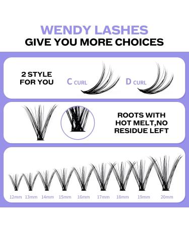 DIY Lash Extensions Set - Cluster Lashes & Eyelash Bond & Seal Kit (20D & 30D C Curl 12-16mm) | At-Home Eyelash Extensions - Buy Online on GoSupps.com