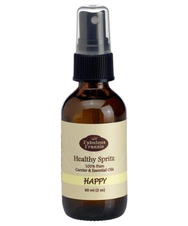 Fabulous Frannie Happy Healthy Massage Spritz Carrier Oils and Bergamot Grapefruit and Ylang Ylang Essential Oils 2oz