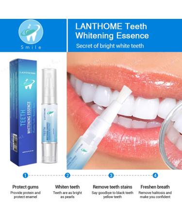 LANTHOME Teeth Whitening Kit: Herbaluxy Essence & Pen with Purely White Deluxe Formula - Nutty Buzzy Teeth Whitening Set - Buy Online on GoSupps.com
