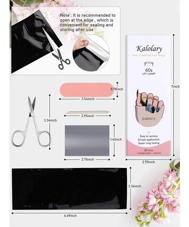 Kalolary Gel Nail Polish Strips Kit for Women - Waterproof Full Nail Wraps with Scissors, Cuticle Stick, File, and Wipes - Starry Sky Design - Buy Online on GoSupps.com