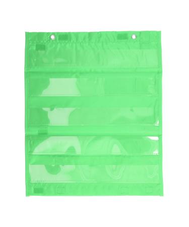 VGEBY Pocket Blackboard Bright Colors 5 Rows Magnetic Clear Schedule Teaching Boards for Home School (Green)