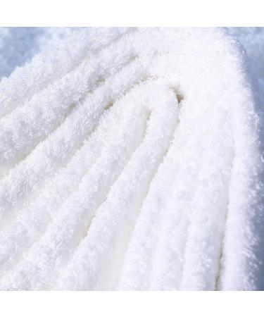 Aibaser Bamboo Cotton Bath Towels - 27x54 inch - 6 Piece Set - Ultra Absorbent - White Bath Towels - Buy Online on GoSupps.com