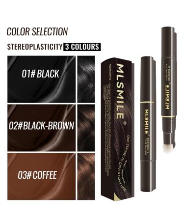 One Stroke Gray Hair Cover Pen | Hairline Filler & Root Touch-Up Stick | Quick Cover Black Dye for White Hair - Buy Online on GoSupps.com