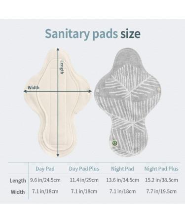 ECO FDA Registered Organic Reusable Cotton Menstrual Pads - Cherry Blossom Night Design - 3 Pack - Buy Online on GoSupps.com