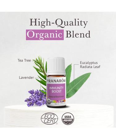 Pranarom - Immunity Boost Essential Oil Blend (5ml) - Lavender Eucalyptus and Tea Tree - 100% Pure Essential Oil for Diffusing and Wellness | USDA and ECOCERT Certified Organic Immunity Boost 0.17 Fl Oz (Pack of 1) - Buy Online on GoSupps.com