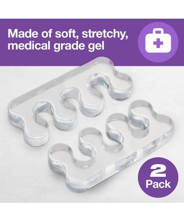 ZenToes Gel Toe Separators - Set of 2 Toe Spacers for Pedicure, Nail Polish, and Toenail Trimming (Clear) - Buy Online on GoSupps.com