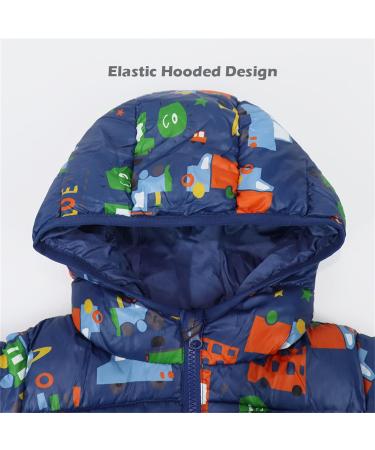Baby Toddler Hooded Puffer Coat | Lightweight Windproof Jacket with Zippers and Pockets | Waterproof Winter Outfit (18-24 Months) - Buy Online on GoSupps.com