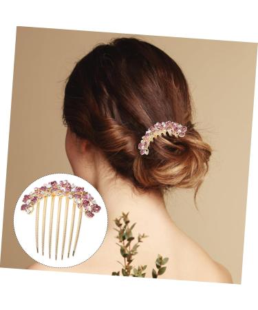 Angoily spring hair accessories top clip hair hair comb Korean version the flowers of head bride hair jewelry hair clip rhinestones issue card wedding comb decorate large - Buy Online on GoSupps.com