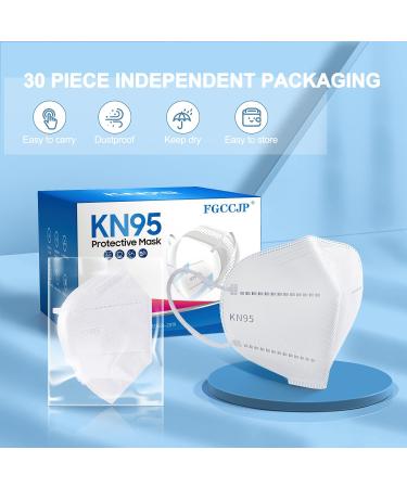 KN95 Face Masks - 30 Pack, 5-Layer Disposable Protection for Adults - High Filtration & Breathable - Buy Online on GoSupps.com