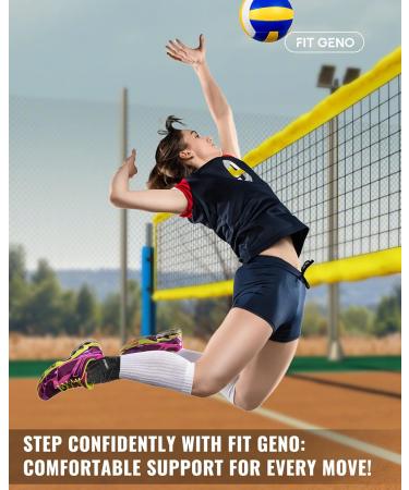 Fit Geno Ankle Stabilizer Brace for Sprained Ankles | Adjustable Breathable Support for Men & Women - Right Medium/Large Black - Buy Online on GoSupps.com