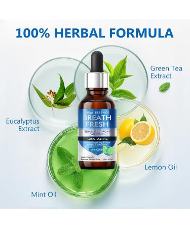 Bad Breath Treatment for Adults - Natural Fast-Acting Breath Freshening Drops with Long-Lasting Protection Alcohol-Free Oral Care Solution for Social Confidence - Buy Online on GoSupps.com