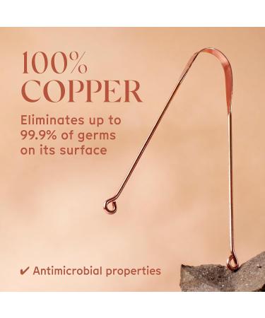 Arista Copper Tongue Scraper for Adults - Ayurvedic Oral Hygiene Tool for Bad Breath - Buy Online on GoSupps.com