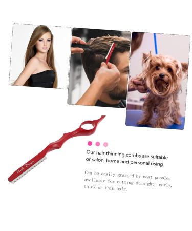Minkissy 11-Part Hair Cutting Tool Holder Set - Premium Hair Razors & Thinning Tools - 17.5x2cm Red - International Shipping Available - Buy Online on GoSupps.com