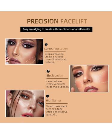 Contour Beauty Wand Liquid Highlighter & Blush Duo | Long-Lasting & Lightweight | Cushion Applicator | Fair Contour, Pink Blush, Pearl White Highlight - Buy Online on GoSupps.com