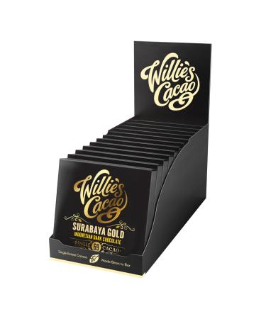 Willie's Cacao Willie's Cacao - Artisanal Chocolate Bar - Surabaya Dark Chocolate 69% - 50g x 12 - Caramel Notes - Single Estate Indonesian Cacao - Vegan