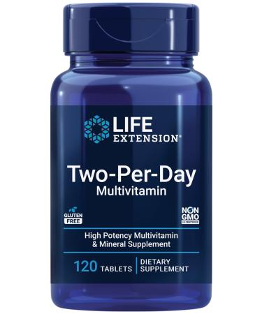 Life Extension Super Bio-Curcumin and Two-Per-Day 120 Tablet Multivitamin Bundle - 60 Vegetarian Capsules