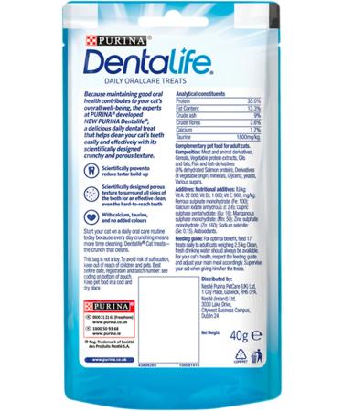 DENTALIFE Dental Cat Treats Salmon 40g Pack of 8 - Buy Online on GoSupps.com