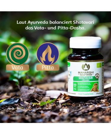 Maharishi Ayurveda Shatavari - Organic High-Dose Vegan Tablets (60) | Non-GMO Indian Spargel for Women's Health - Buy Online on GoSupps.com