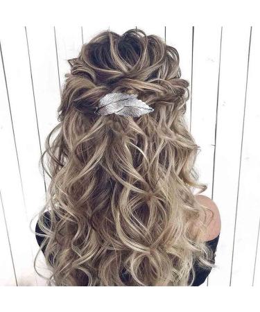 A llereyae Vintage Leaf Hair Clip Barrette - Minimalist Silver Alloy for Women and Girls - Buy Online on GoSupps.com