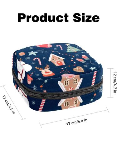 Christmas Pattern Sanitary Napkin Storage Bag - Menstrual Period Kit Pouch for Women & Teens - Color 3 - Buy Online on GoSupps.com