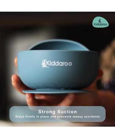 Kiddaroo Baby Weaning Set - Feeding Bib, Sippy Cup, Cutlery, Plate, Bowl - Blue | Baby Led Weaning Essentials with eBook - Buy Online on GoSupps.com