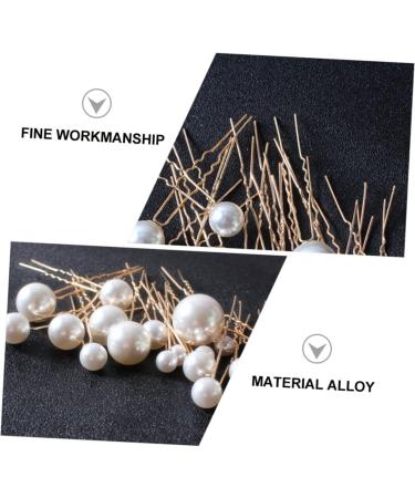 FRCOLOR Set of 36 Pearl Hair Fork Hair Clips for Women Bridal Headpiece for Wedding U Shaped U Shape Hair Pin Wedding Hair Pin Bridesmaid Metal White - Buy Online on GoSupps.com
