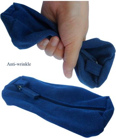 Enyuwlcm Heavy Canvas Stationery Portable Simple Pencil Bag and Practical Durable Compact Zipper Pencil Case 1 Pack Blue - Buy Online on GoSupps.com