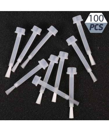 Uspeedy 100pcs Dip Powder Liquid Brushes Set - White | Nail Dipping Powder Replacement Brush | Nail Polish Applicator - Buy Online on GoSupps.com