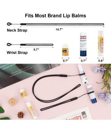 Desing Wish Anti-Lost Lip Balm Holder Silicone Neck Strap and Wrist Lanyard with Non-Slip Silicone Rings Necklace Chapstick Holder Wrist Strap Keychain Holder for Lip Balm Keys Black Medium - Buy Online on GoSupps.com
