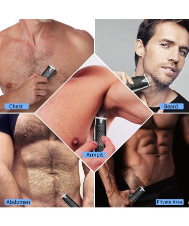 ATESON Groin Hair Trimmer for Men- Electric Body Groomer with LED Light & Waterproof Design- Pubic Hair Shaver and Beard Trimmer- Black (H620) - Buy Online on GoSupps.com