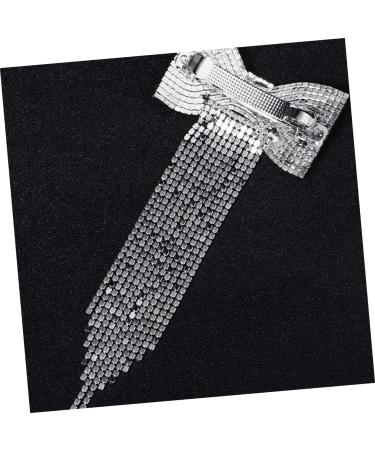 FRCOLOR Wedding Rhinestone Bow Tassel Hair Clip veils for brides rhinestone hair bowknot clip hair bow crystal bow clip veil hair bow luxurious bridesmaid rhinestones Bridal Hair Clip - Buy Online on GoSupps.com