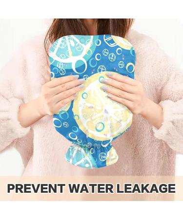 Buy 2L Hot Water Bottle with Cover - Large for Pain Relief & Hot/Cold Therapy - Lemon Orange - Buy Online on GoSupps.com