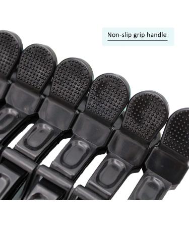 10x Crocodile Hair Clips - Professional Styling Barrettes for Thick Hair with Nonslip Grip - Salon Quality - Black - Buy Online on GoSupps.com